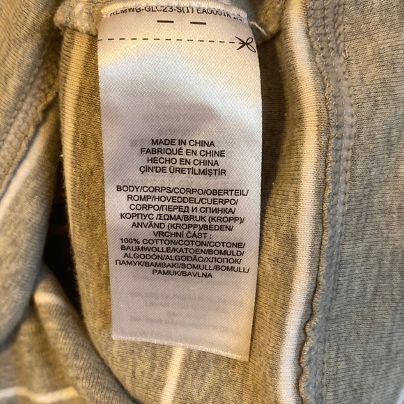 Lauren Ralph Lauren Striped Boat Neck Long Sleeve Top Size M Gray White - Picture 6 of 9